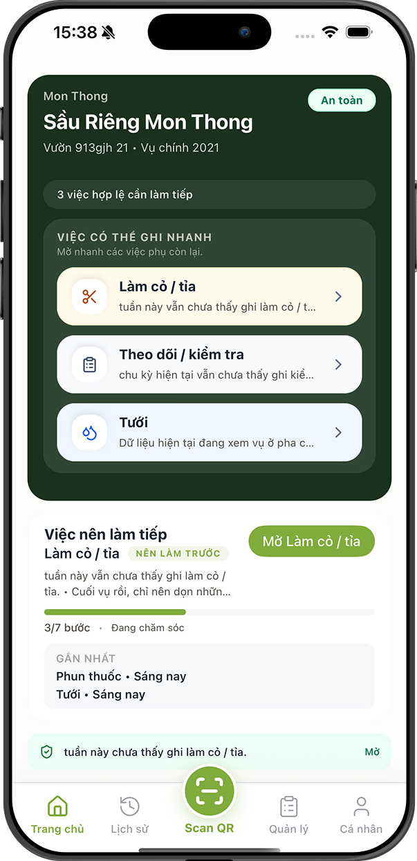 Pione Trace App Screen